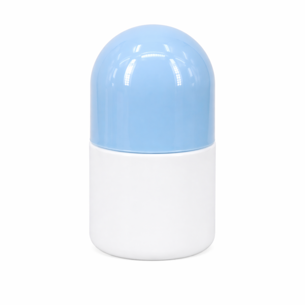 Envase roll-on 25 ml compacto con diseño redondeado ideal para viaje