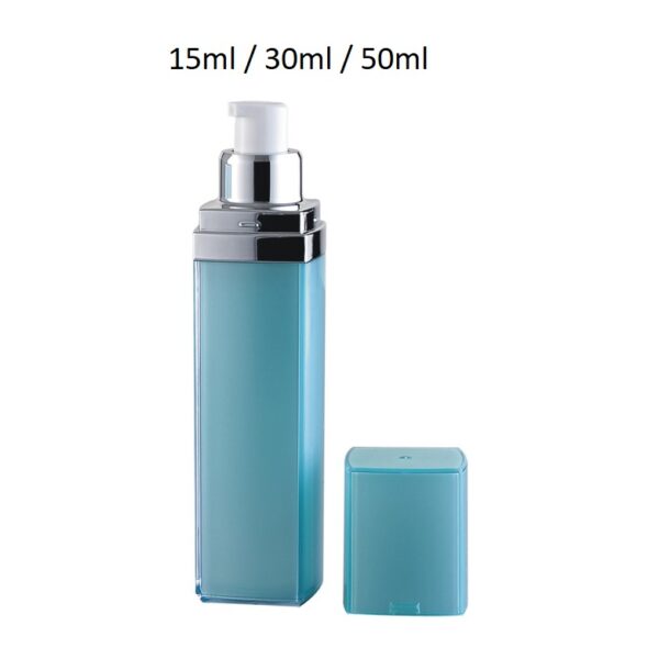 Envase airless de doble pared modelo ARH disponible en diversas combinaciones de colores y acabados mate o brillo