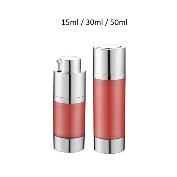Envase airless cilíndrico modelo ARJ disponible en diversas gamas de colores