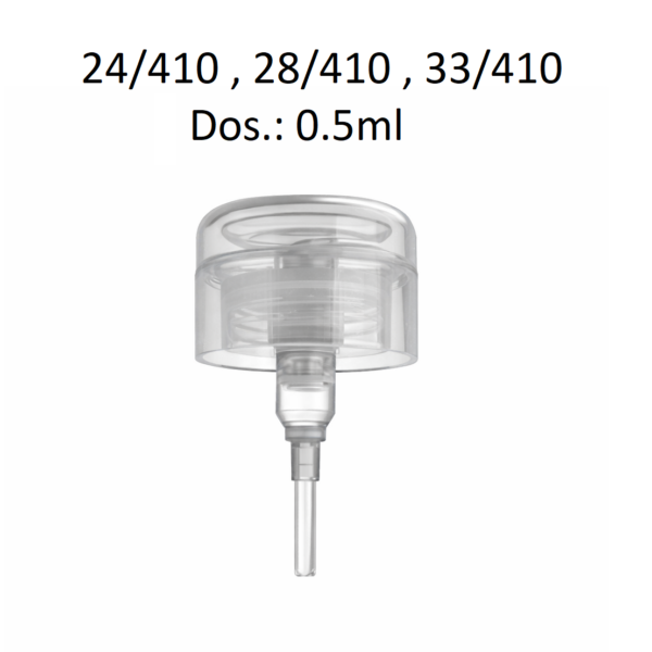 Dosificador FL703 transparente para envases de cosmética y uñas
