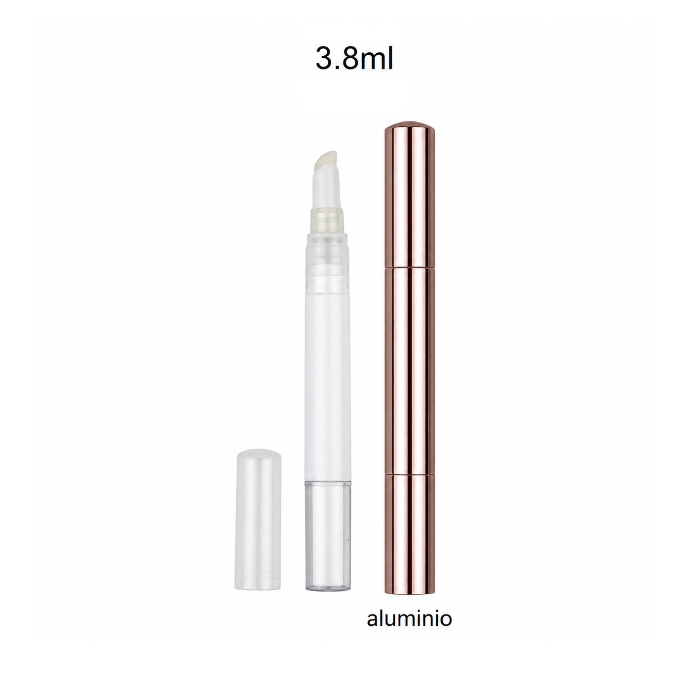 Envase labial de aluminio 3,8 ml para lip gloss modelo FM502