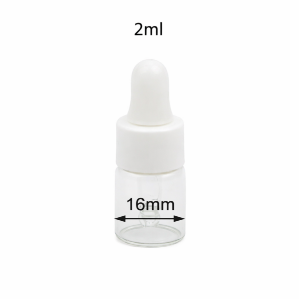 frasco cuentagotas 2 ml FG105 de vidrio con rosca 13/410