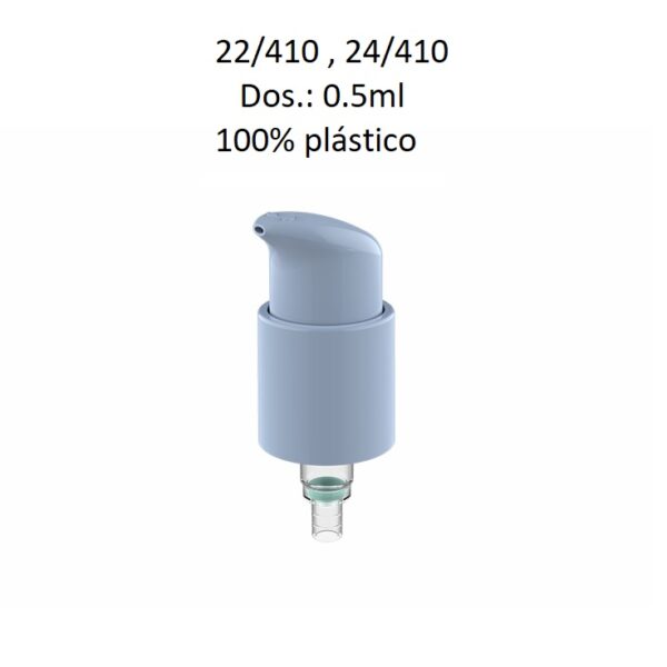 Dosificador modelo FLC85P con acabado profesional para envases con rosca 22/410 o 24/410.